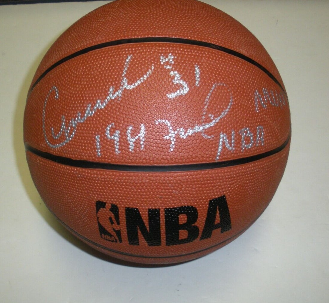 Cedric Maxwell Autographed Basketball with COA Commemorating 1981 NBA Finals MVP (1 of 2)