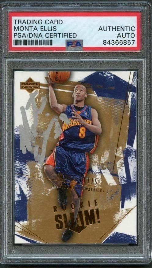 Monta Ellis Autographed 2005-06 Rookie Slam Card PSA Authenticated (1 of 2)