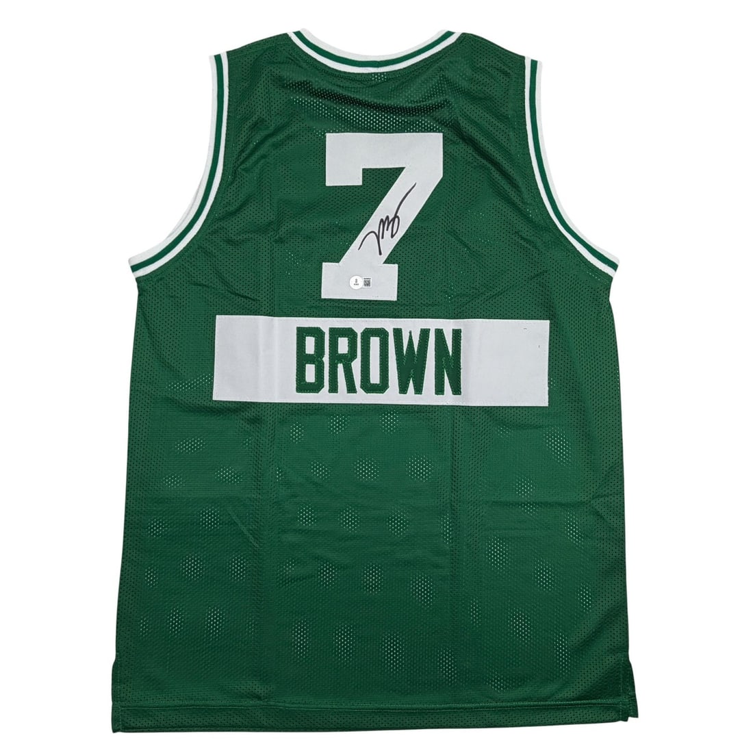 Jaylen Brown signed green Boston Celtics custom jersey Beckett BAS COA XL: Jaylen Brown signed green Boston Celtics custom jersey Beckett BAS COA XL This is a custom Boston Celtics Green City Edition jersey autographed by Jaylen Brown. The jersey is designed as a collectible