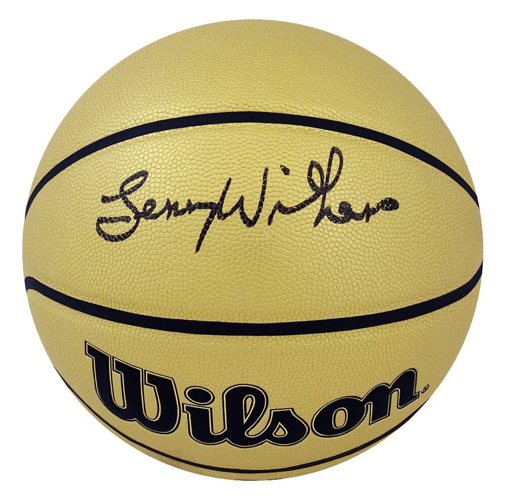 Lenny Wilkens Signed Wilson Gold NBA Basketball with COA: Lenny Wilkens Signed Wilson Gold NBA Basketball with COA Celebrate the legacy of basketball with this Lenny Wilkens signed Wilson gold NBA basketball. A full-sized ball, it features the iconic signatu