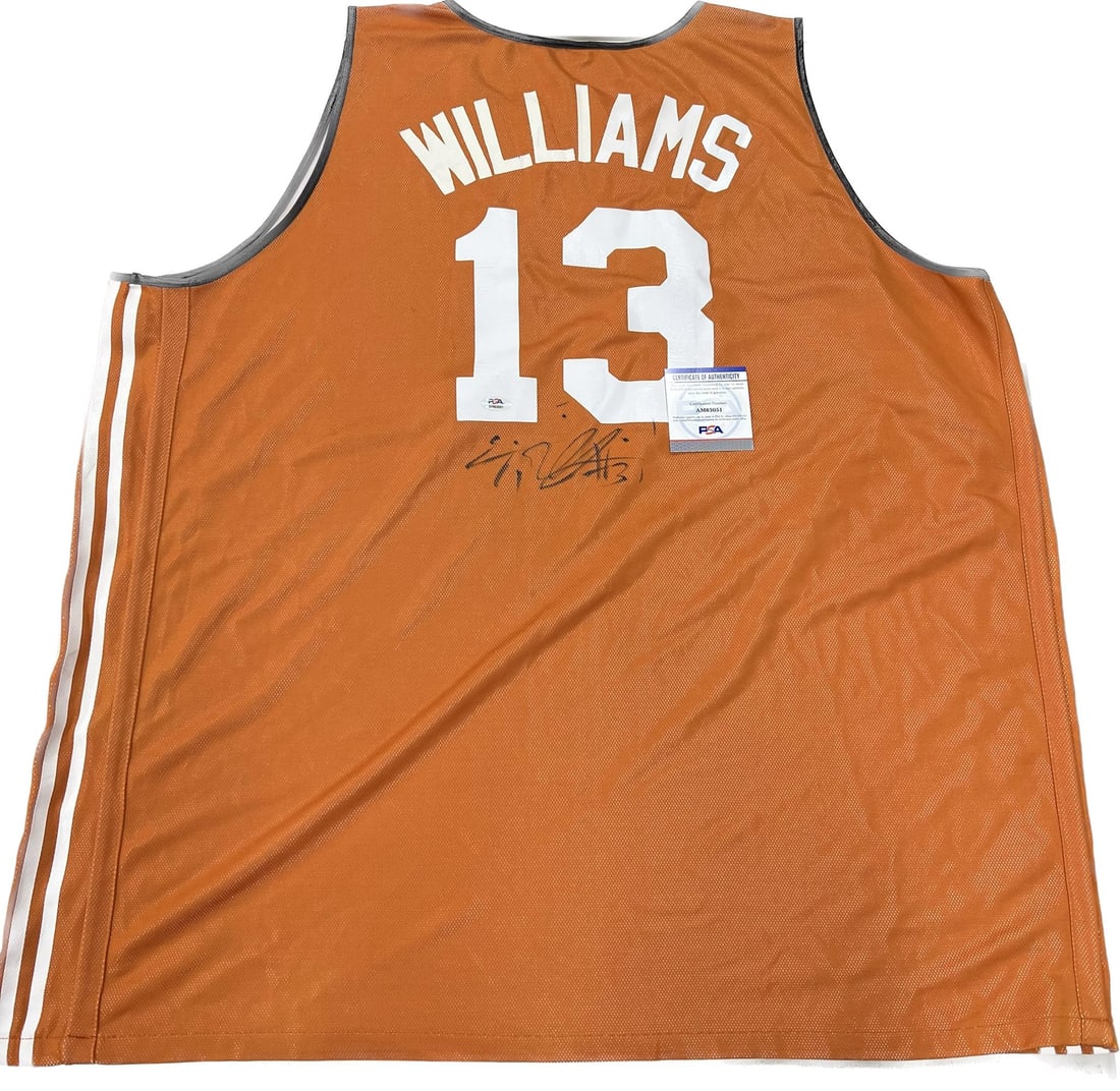 Autographed Eric Williams Football Jersey PSA/DNA Authenticated Texas (1 of 2)