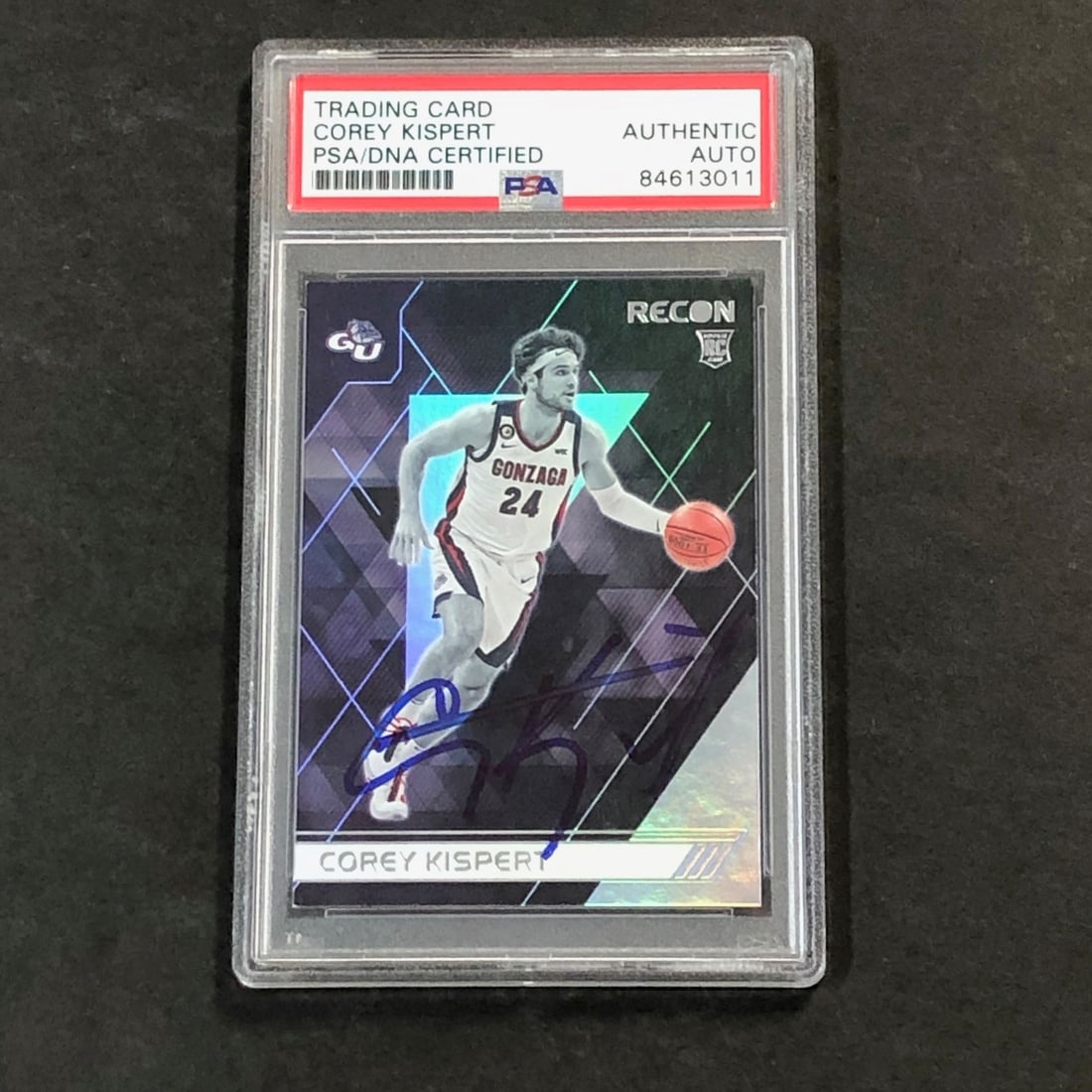 2021 Panini Chronicles Recon #128 Corey Kispert Signed Card PSA/DNA Authenticated: 2021 Panini Chronicles Recon #128 Corey Kispert Signed Card PSA/DNA Authenticated This listing features a 2021 Panini Chronicles Recon #128 card, personally signed by COREY KISPERT. The autograph has 