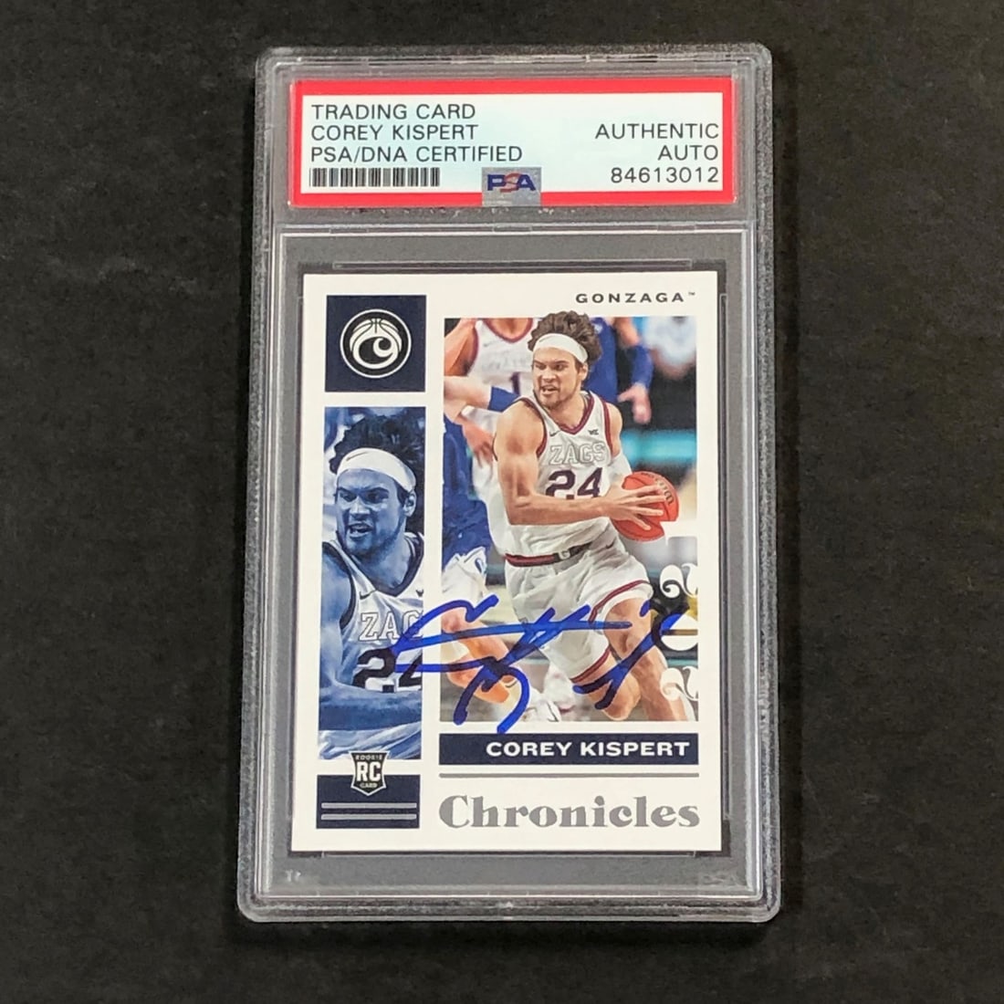 2021-22 Panini Chronicles Draft Picks #8 Corey Kispert Signed Card PSA Authenticated (1 of 2)