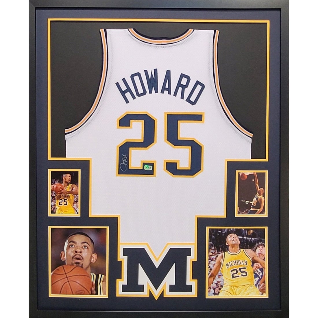 Framed Juwan Howard Signed Michigan Wolverines Jersey Beckett Authenticated (1 of 2)