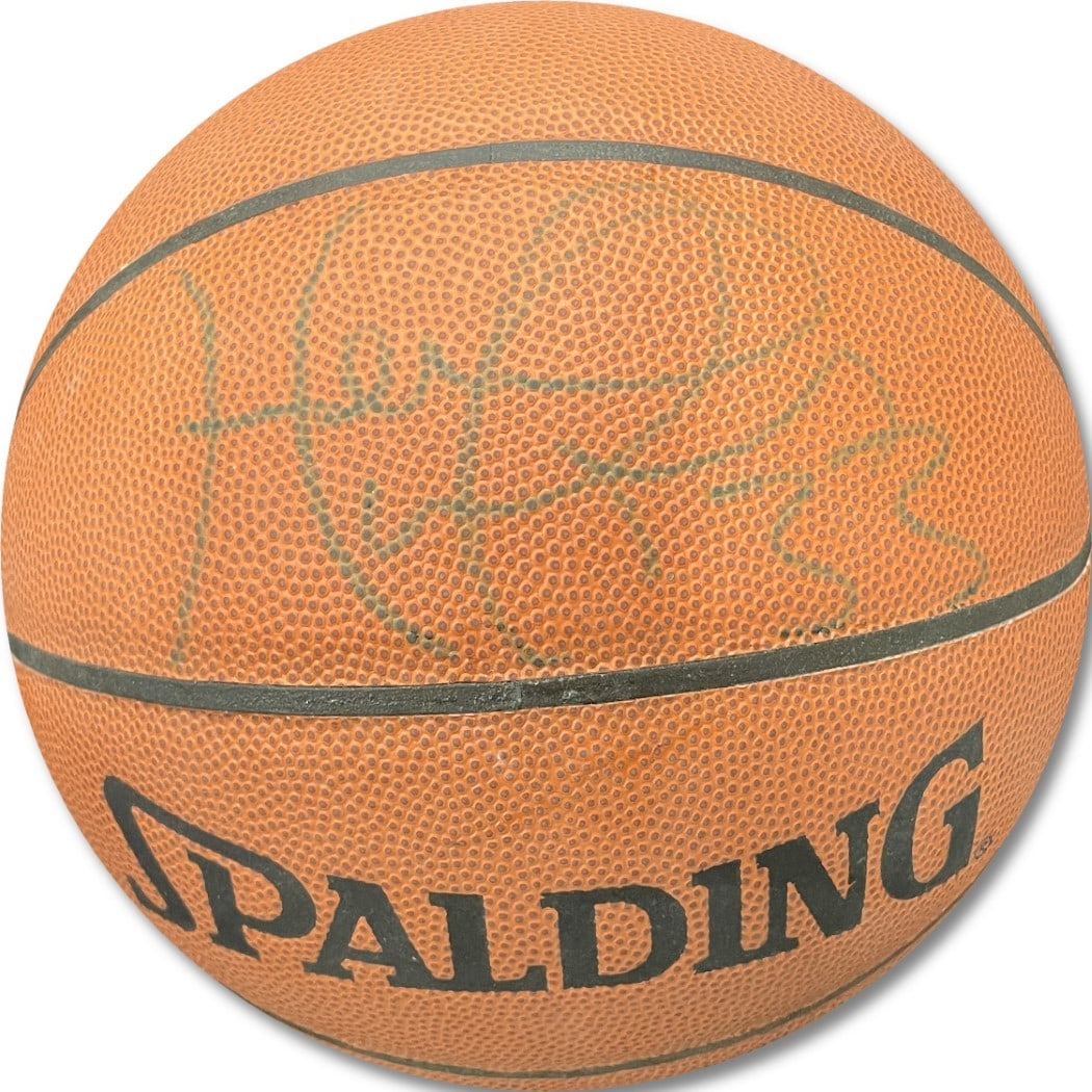 Hershey Hawkins Autographed Official Basketball Seattle SuperSonics JSA Certified (1 of 4)