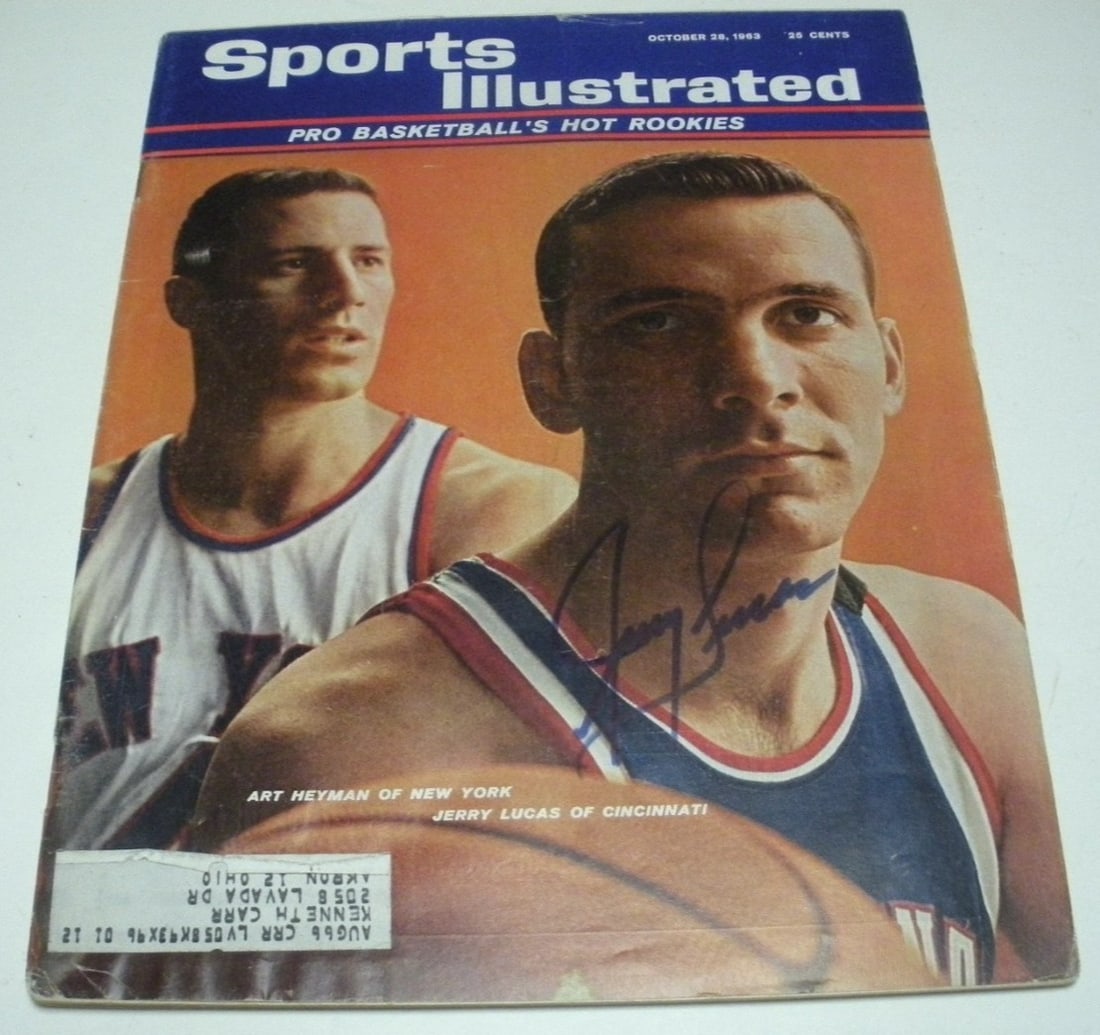 Signed Sports Illustrated Magazine Jerry Lucas Ohio State Buckeyes New York Knick COA (1 of 2)