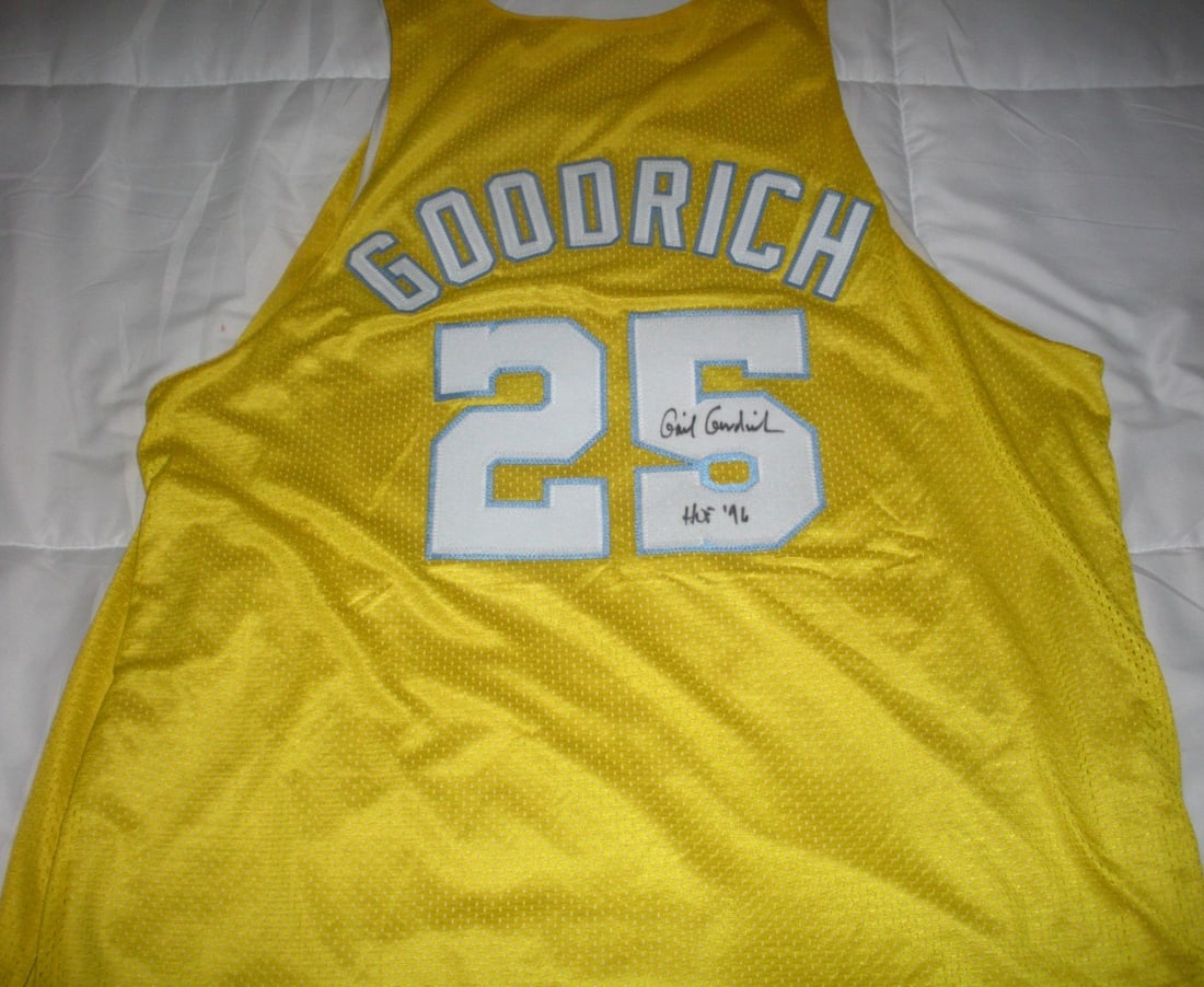 Nike UCLA Bruins Basketball Jersey Signed by Gail Goodrich with COA: Nike UCLA Bruins Basketball Jersey Signed by Gail Goodrich with COA This official licensed Nike jersey is signed by Gail Goodrich, a notable player from the UCLA Bruins. The jersey comes with a certif