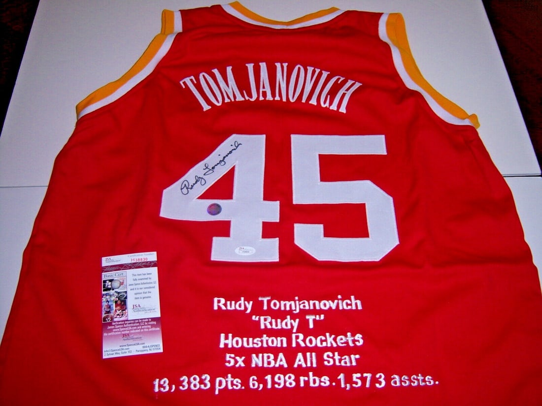 Rudy Tomjanovich Signed Houston Rockets Jersey with JSA COA (1 of 1)