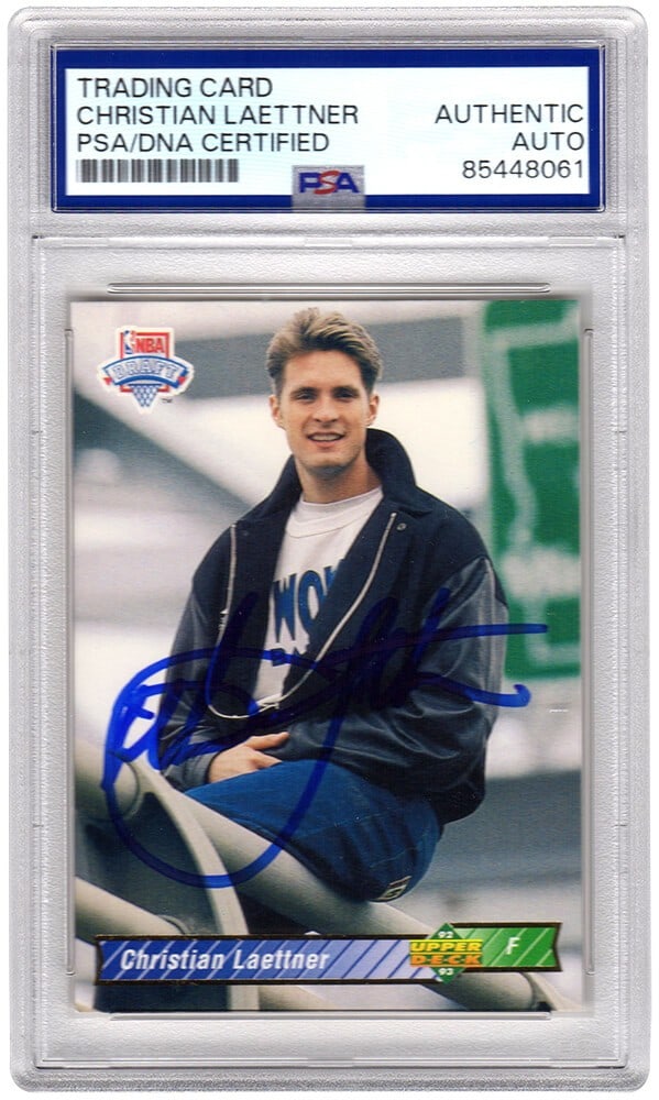 Christian Laettner Signed 1992-93 Timberwolves Upper Deck Rookie Card PSA/DNA (1 of 2)