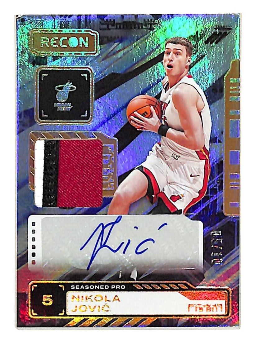 Nikola Jovic 2023-24 Panini Recon Auto Patch Card 5/10 NBA (1 of 2)