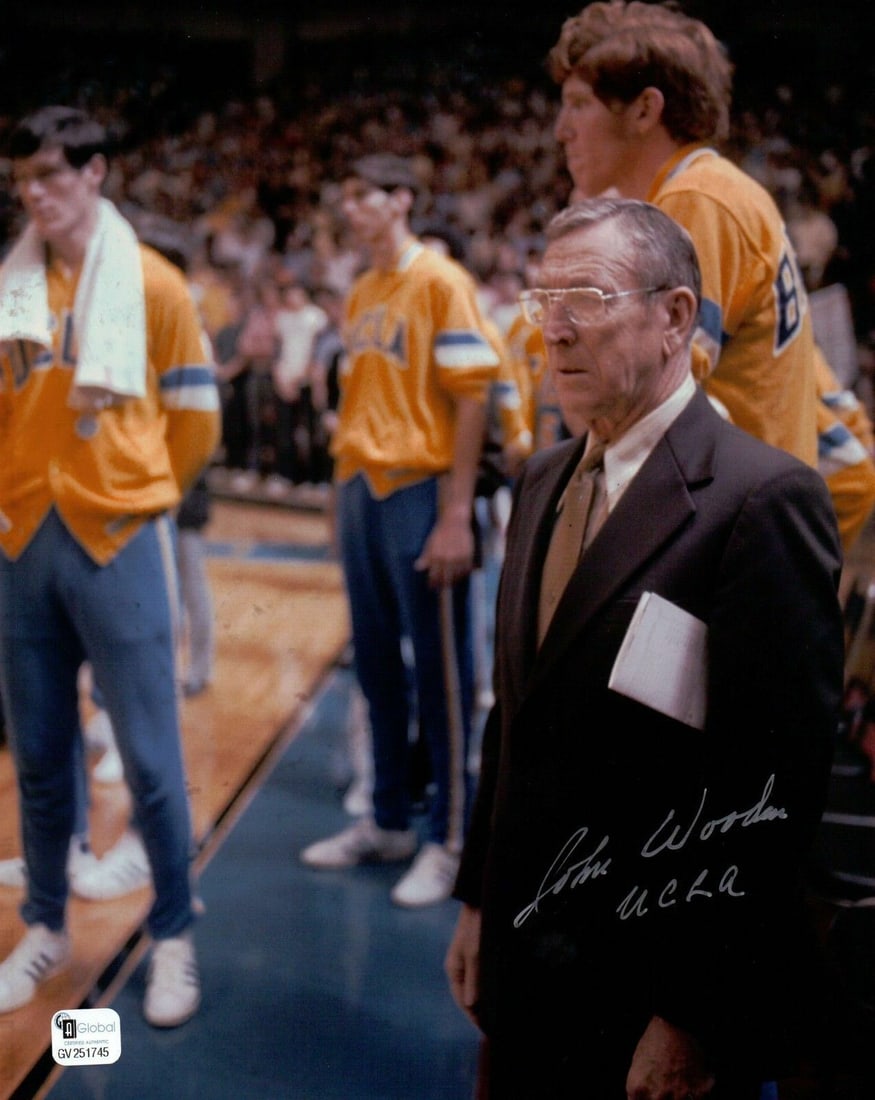 8x10 Photograph Signed by John Wooden UCLA Authenticated by GAI (1 of 2)