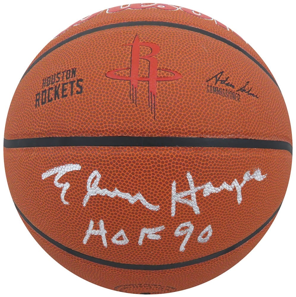 Elvin Hayes Signed Houston Rockets Basketball with HOF 90 Inscription (1 of 1)