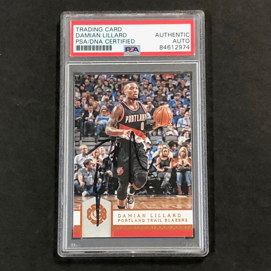 2016-17 Panini Excalibur #145 Damian Lillard Signed Card PSA Authenticated: 2016-17 Panini Excalibur #145 Damian Lillard Signed Card PSA Authenticated This is an original 2016-17 Panini Excalibur #145 basketball card featuring the autograph of Damian Lillard, a star player in