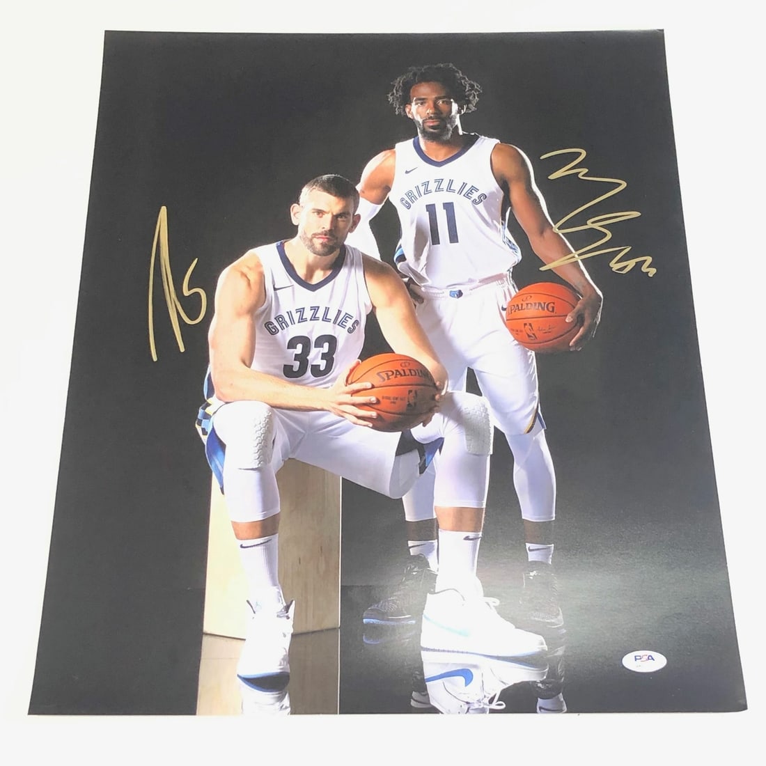 16x20 autographed photo Mike Conley Marc Gasol PSA/DNA Memphis Grizzlies: 16x20 autographed photo Mike Conley Marc Gasol PSA/DNA Memphis Grizzlies This is a professionally printed 16x20 photograph featuring the signatures of Mike Conley and Marc Gasol from the Memphis Grizz