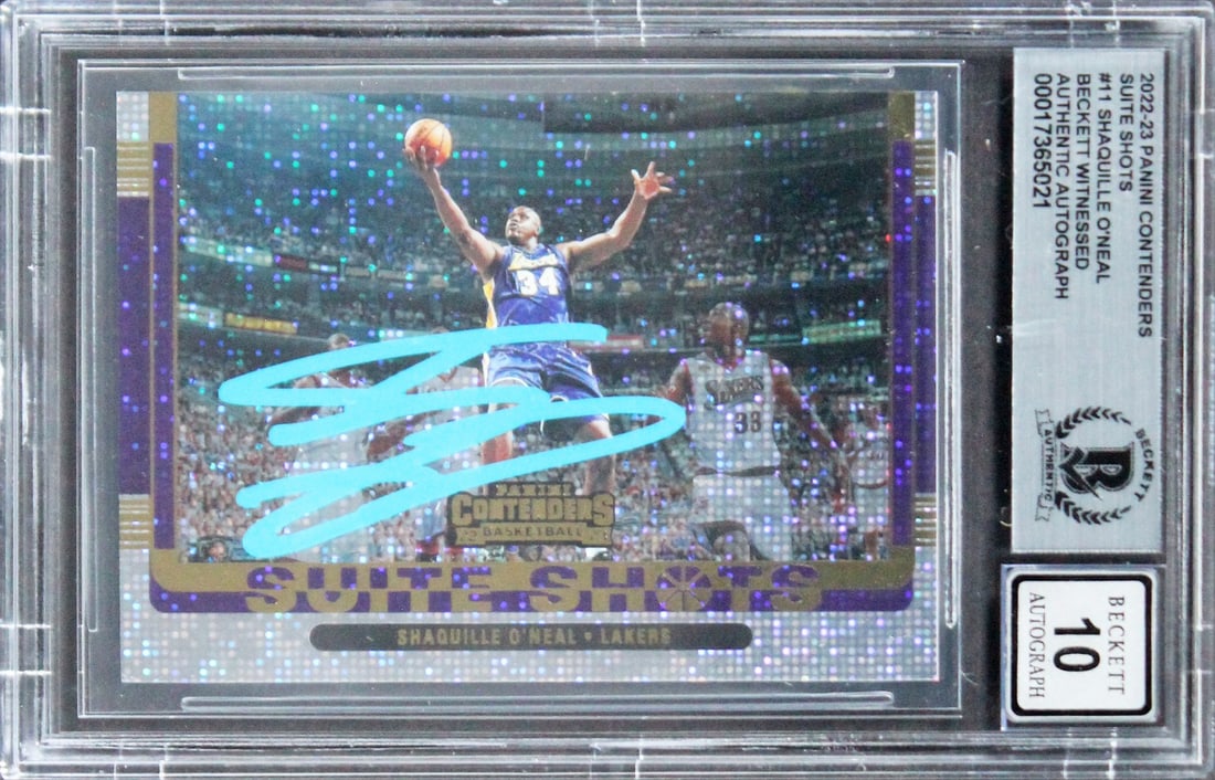 Shaquille O'Neal Auto 2020 Suite Shots #11 Card Beckett 10 Slabbed Lakers (1 of 2)