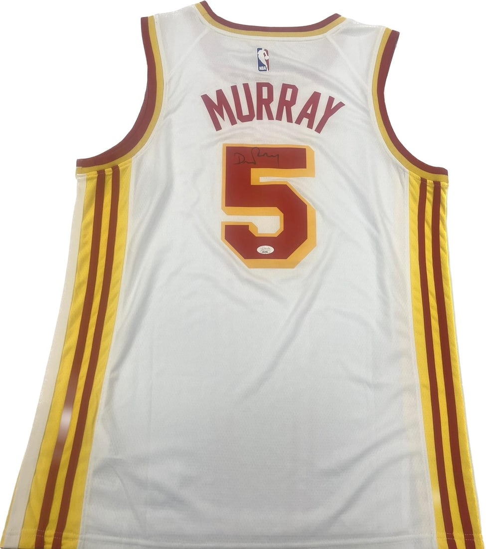 DeJounte Murray Autographed Atlanta Hawks Jersey PSA/DNA Authentic: DeJounte Murray Autographed Atlanta Hawks Jersey PSA/DNA Authentic This is an original stitched basketball jersey autographed by DeJounte Murray of the Atlanta Hawks. The signature has been authentica