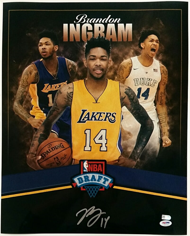 Brandon Ingram Signed Lakers 16x20 Metallic Photo PSA/DNA (1 of 2)