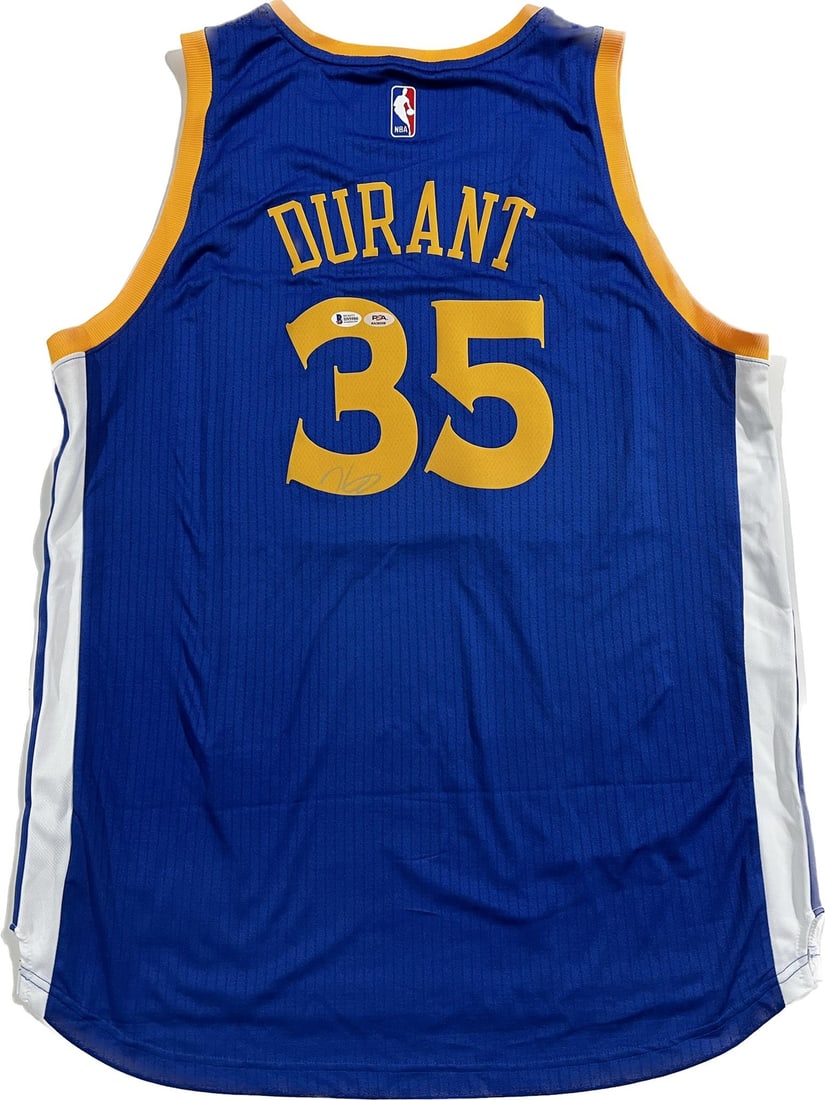Kevin Durant autographed Warriors jersey BAS authenticated (1 of 3)