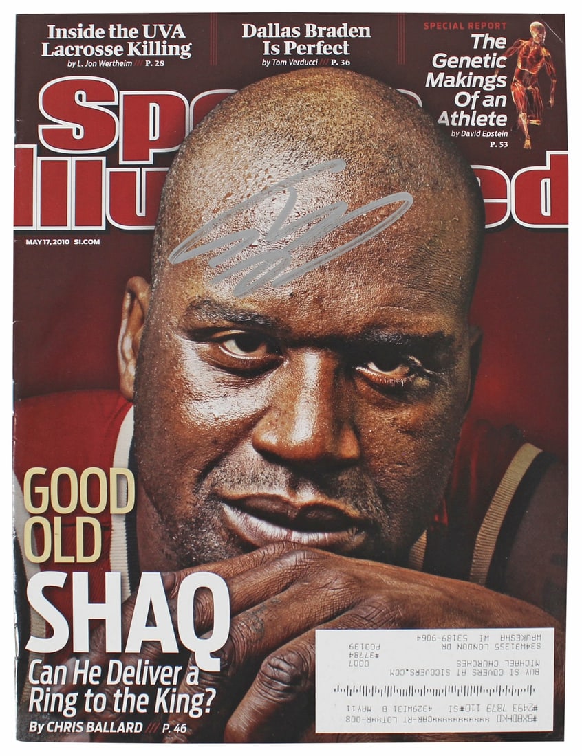 Shaquille O'Neal Signed 2010 Sports Illustrated Magazine BAS Witnessed Cleveland Cavaliers: Shaquille O'Neal Signed 2010 Sports Illustrated Magazine BAS Witnessed Cleveland Cavaliers This original Sports Illustrated magazine from May 17, 2010, is a remarkable collectible featuring a personal
