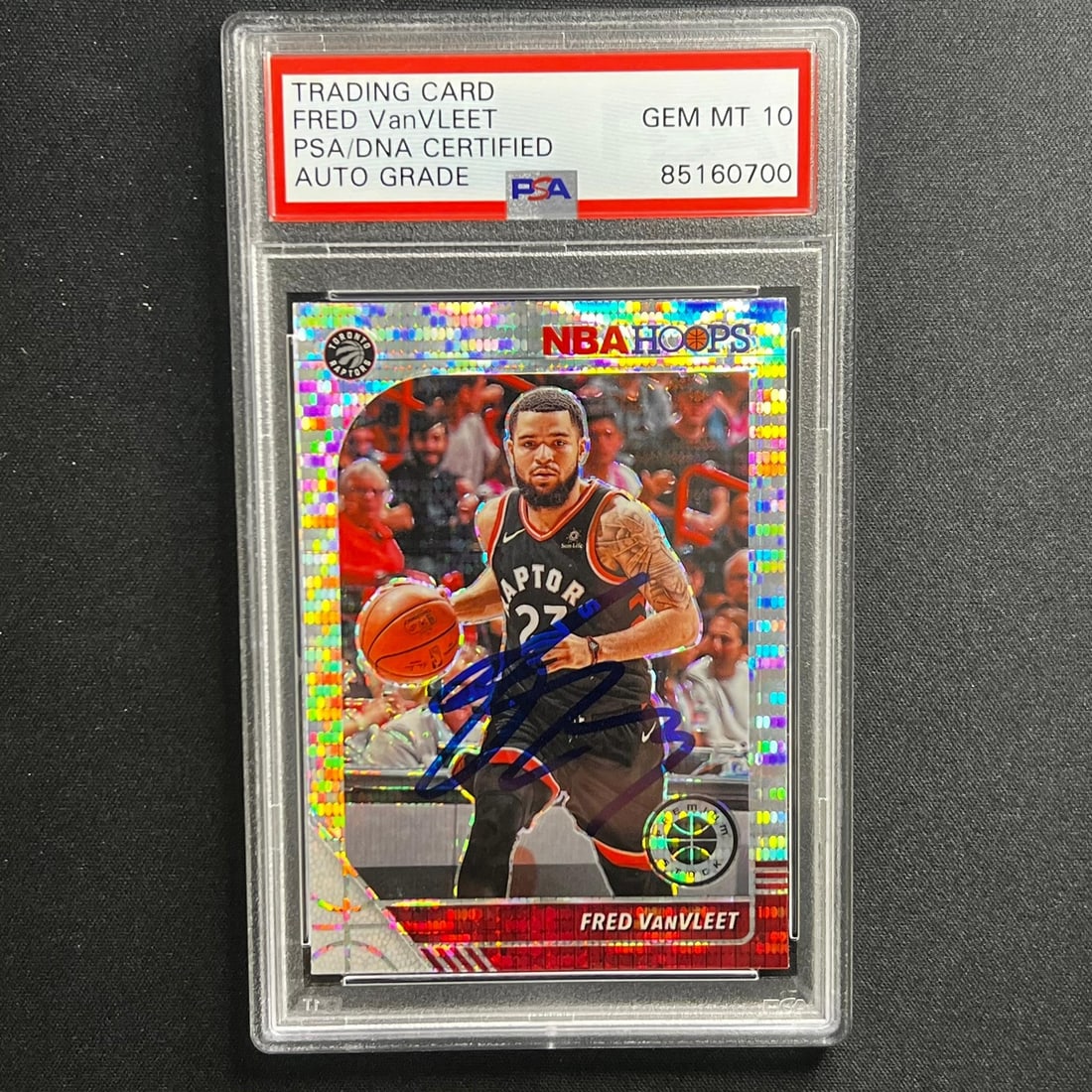 2019-20 Panini NBA Hoops #183 Fred VanVleet Autographed Card PSA/DNA (1 of 2)