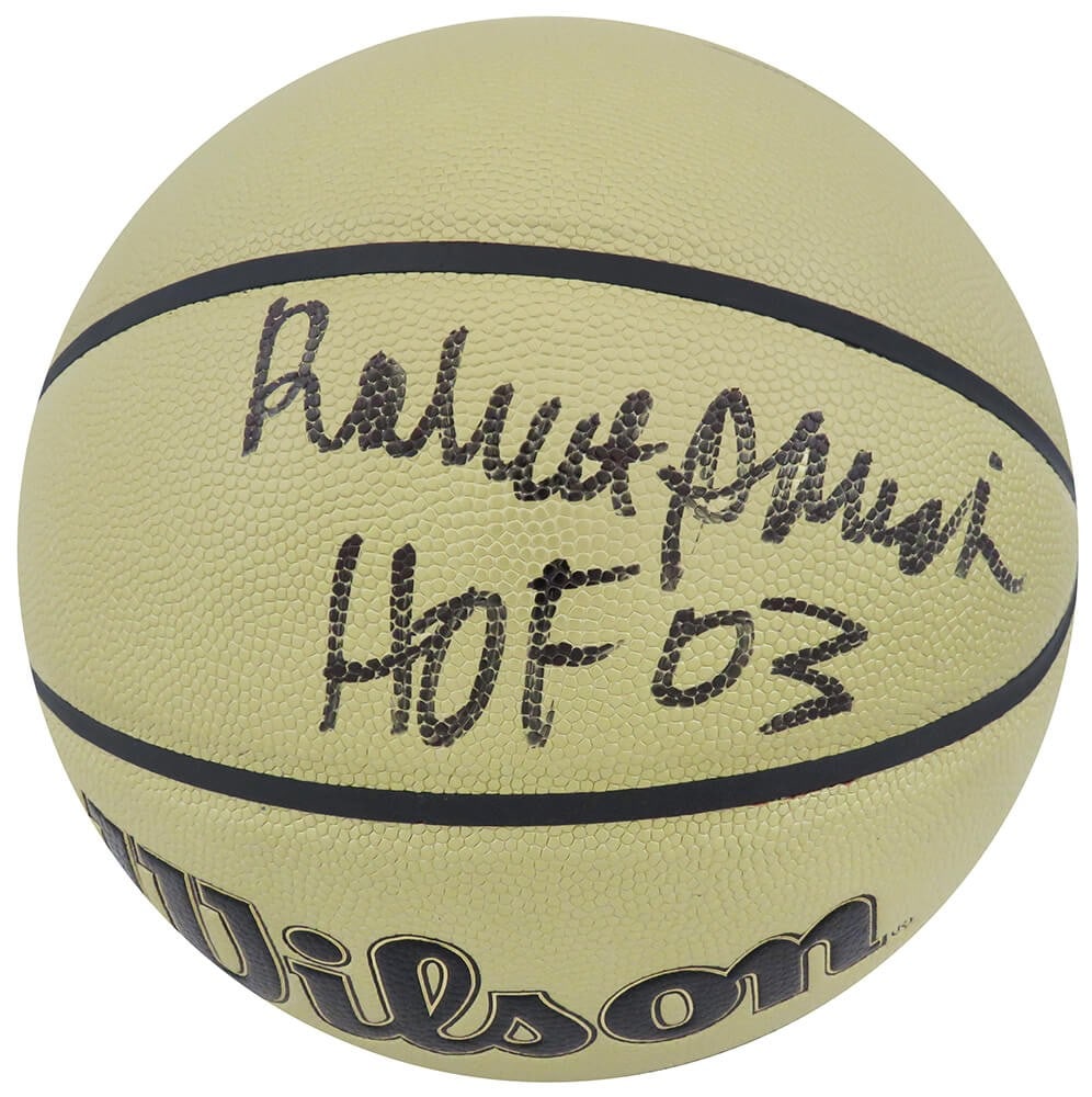 Robert Parish Signed Wilson Gold Basketball HOF 03 with COA (1 of 1)