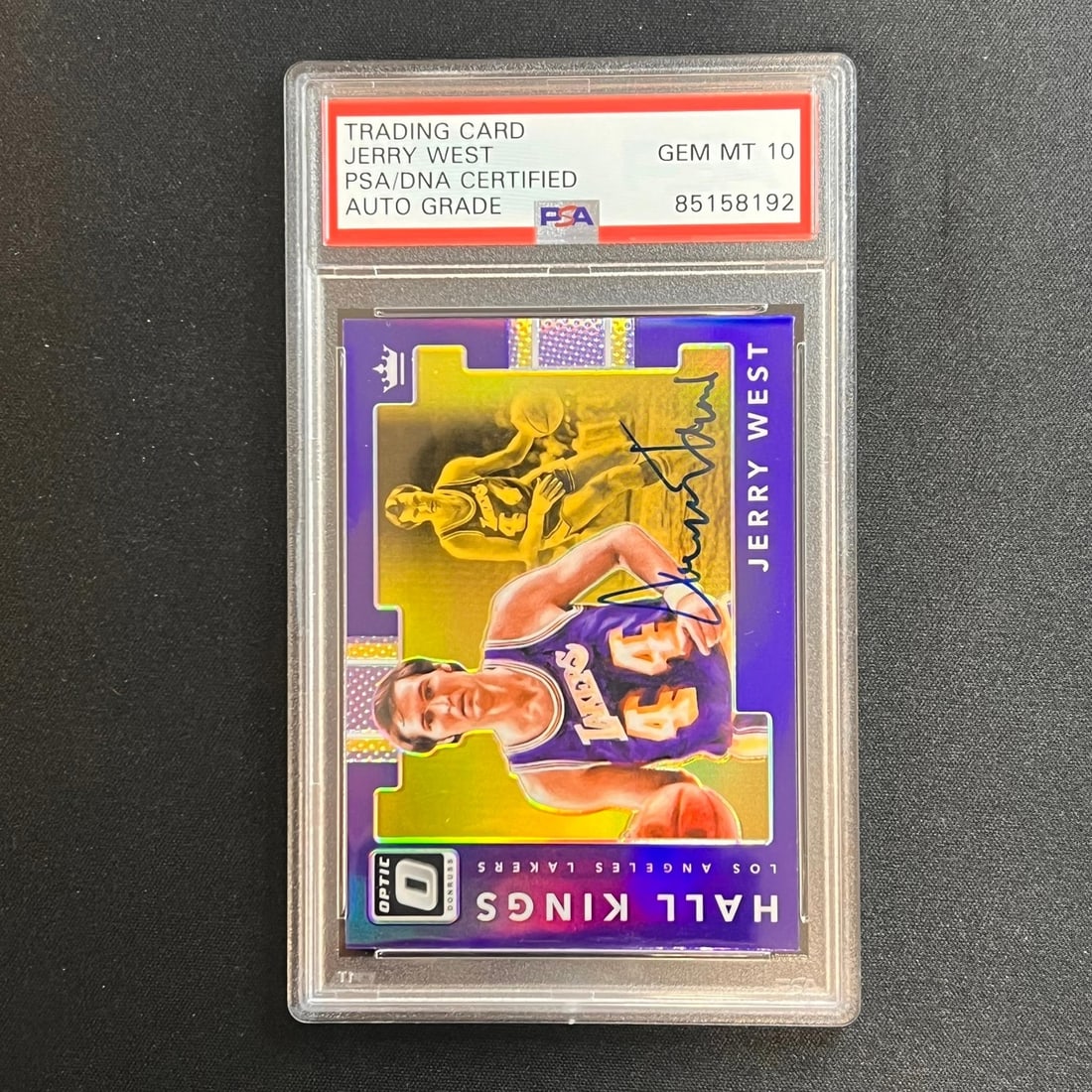 2017 Panini Donruss Optic Hall Kings #12 Jerry West Signed Card PSA/DNA Authenticated: 2017 Panini Donruss Optic Hall Kings #12 Jerry West Signed Card PSA/DNA Authenticated This 2017 Panini Donruss Optic Hall Kings card features the legendary Jerry West, whose autograph has been authent