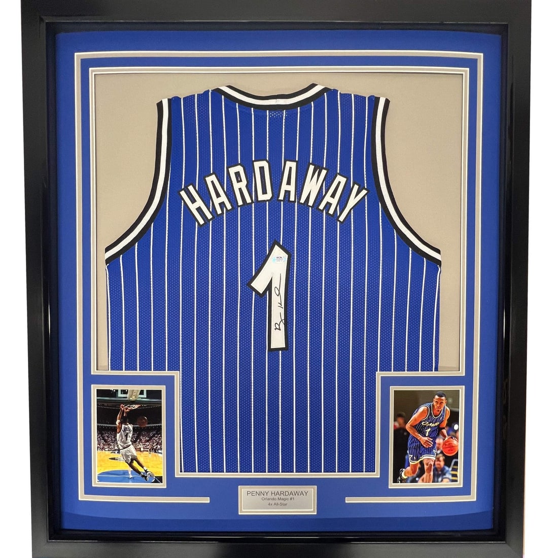Framed Anfernee Hardaway Signed Jersey with PSA/DNA COA Orlando Magic: Framed Anfernee Hardaway Signed Jersey with PSA/DNA COA Orlando Magic This stunning framed autographed jersey features Penny Hardaway, the NBA star from the Orlando Magic. The jersey is professionally