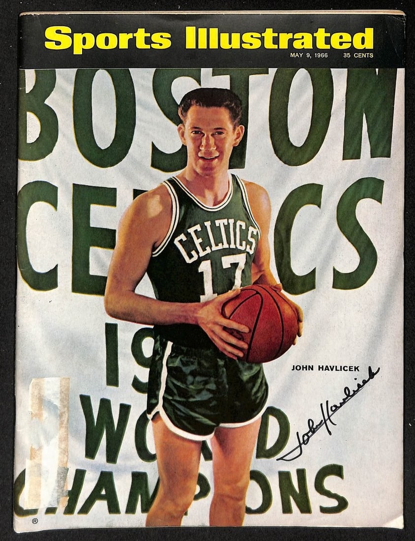 Sports Illustrated 5 9 1966 Magazine Signed by John Havlicek PSA DNA Authenticated: Sports Illustrated 5 9 1966 Magazine Signed by John Havlicek PSA DNA Authenticated This original 5/9/1966 Sports Illustrated magazine features the legendary John Havlicek, a Hall of Famer known for hi
