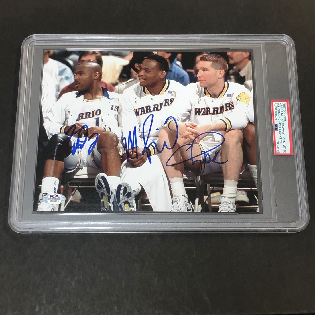 Chris Mullin Tim Hardaway Mitch Richmond Signed 8x10 Photo PSA/DNA Auto 10 (1 of 4)