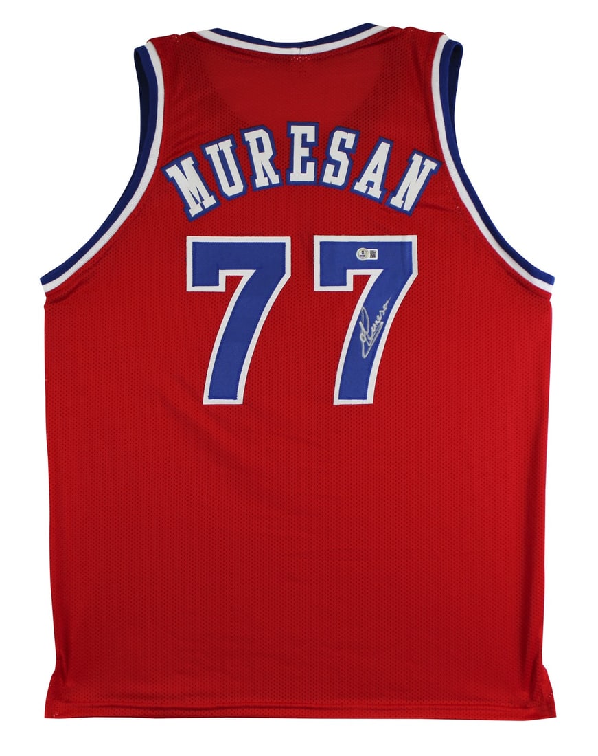 Gheorghe Muresan Signed Red Pro Jersey Washington Bullets BAS Authenticated (1 of 3)