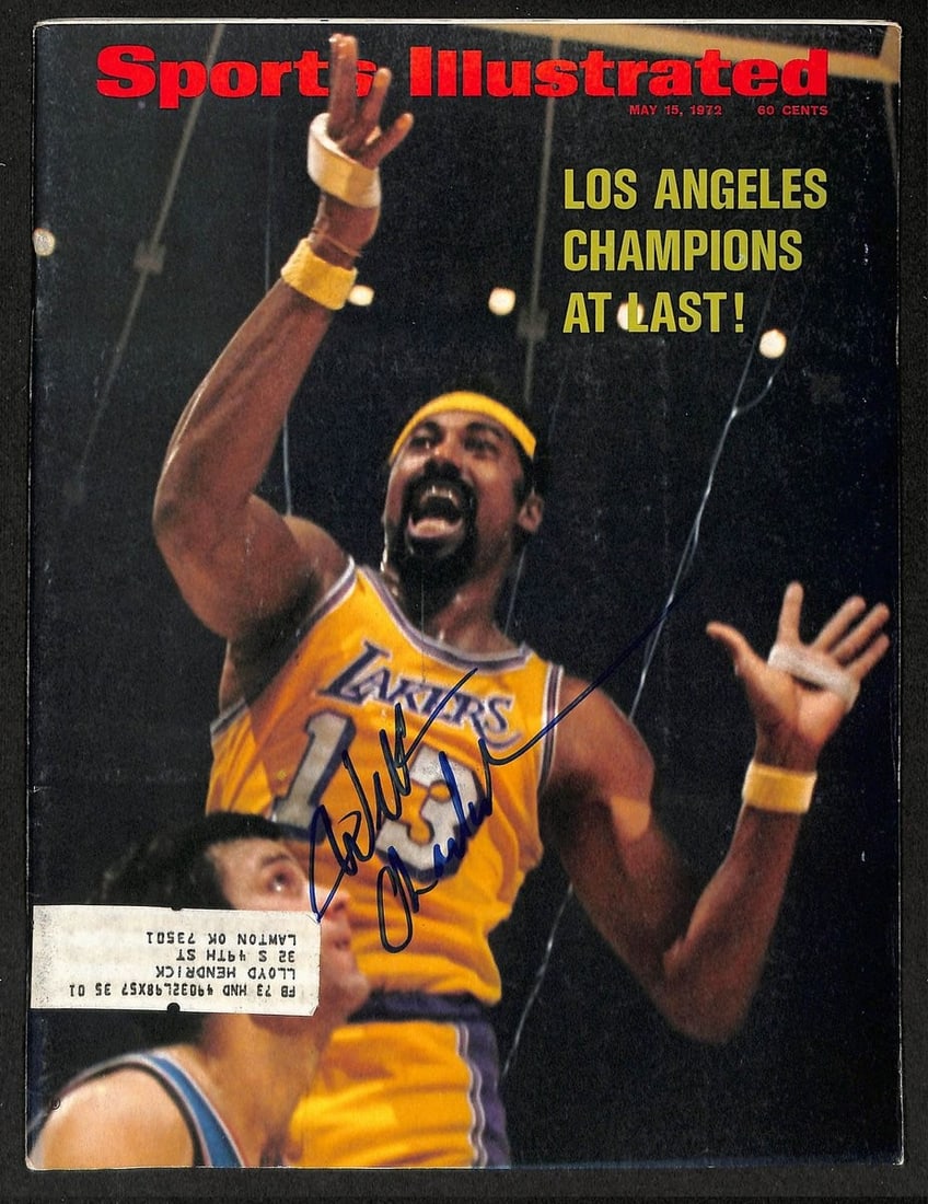 Autographed May 15 1972 Sports Illustrated Magazine Wilt Chamberlain PSA DNA LOA: Autographed May 15 1972 Sports Illustrated Magazine Wilt Chamberlain PSA DNA LOA Enhance your collection with this original May 15, 1972 Sports Illustrated magazine, personally signed by NBA legend an