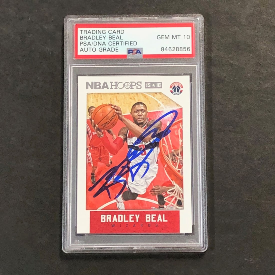 Bradley Beal Autographed 2015-16 NBA Hoops Card PSA Slabbed Wizards (1 of 2)