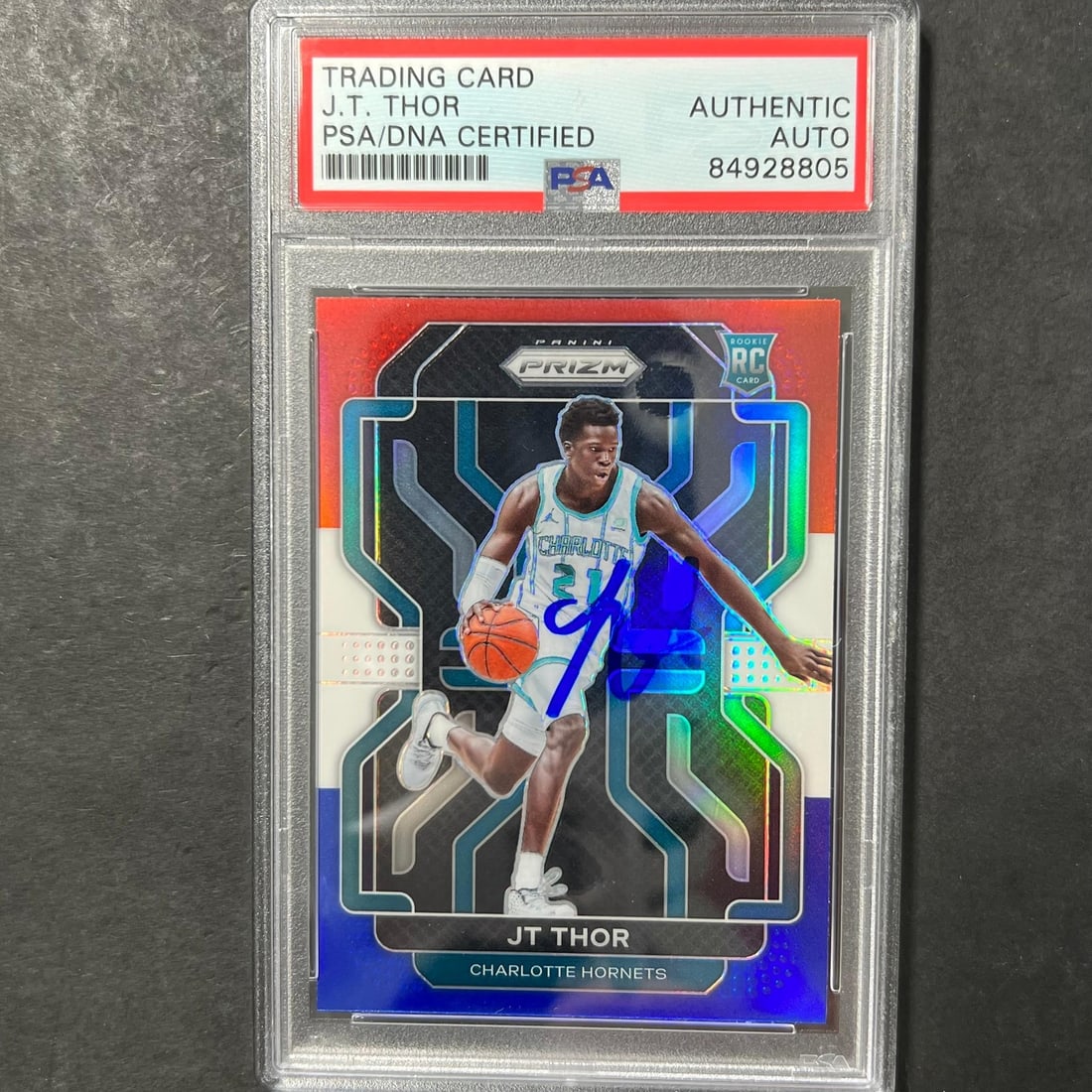 2021 Panini Prizm #272 JT Thor Signed Card PSA/DNA Hornets (1 of 2)