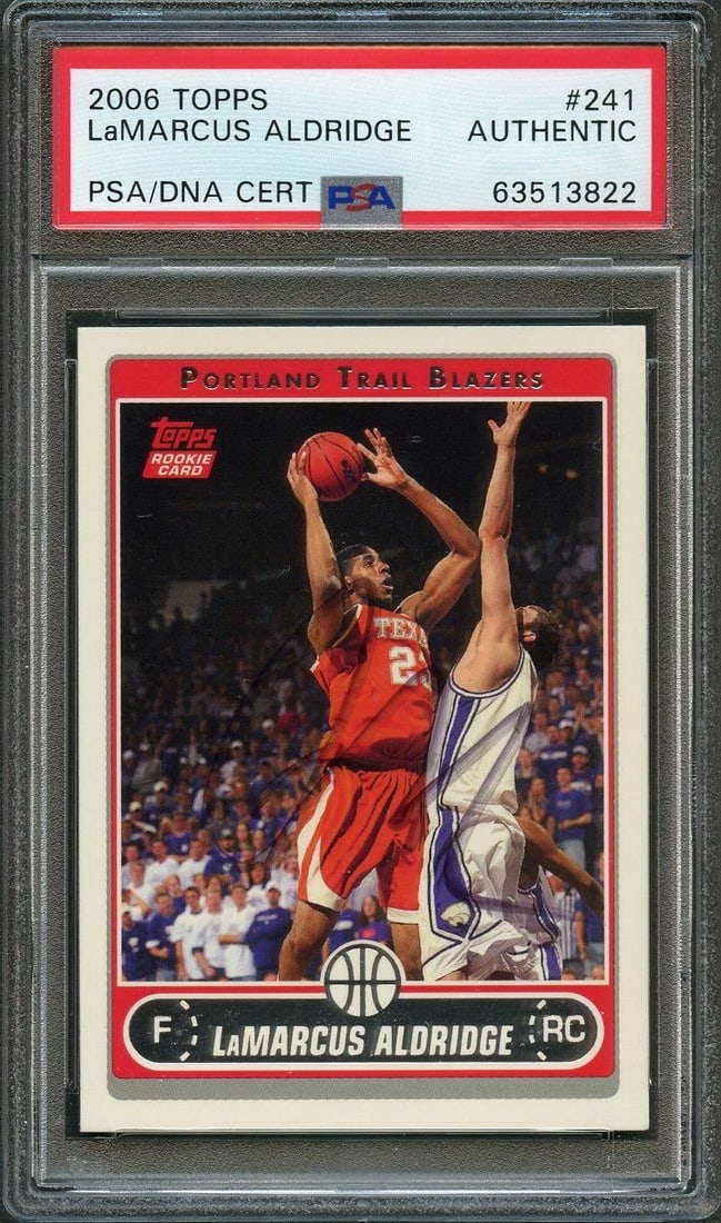 2006-07 Topps LaMarcus Aldridge Rookie Card #241 Signed PSA/DNA (1 of 2)