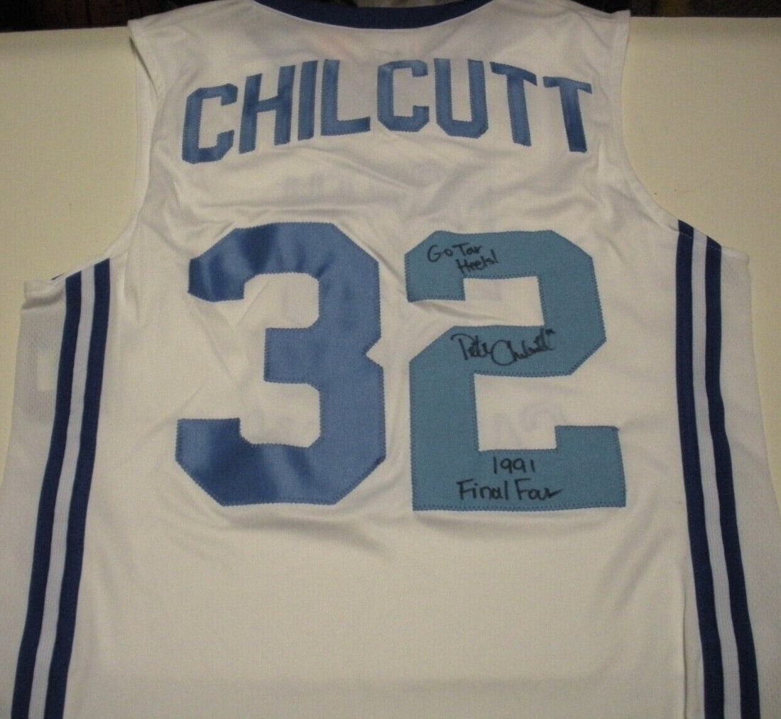 Nike North Carolina Basketball Jersey Signed by Pete Chilcutt with COA (1 of 2)