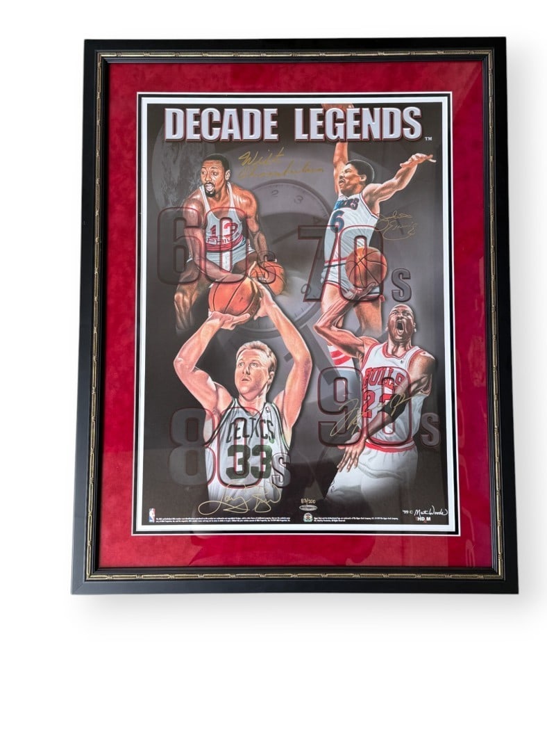 Decade Legends Framed Lithograph Signed by Jordan Bird Chamberlain UDA (1 of 10)