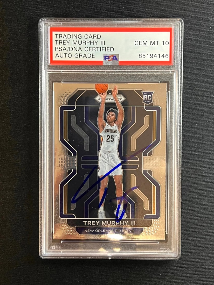 2021-2022 Panini Prizm Trey Murphy III Signed Rookie Card PSA Authenticated (1 of 2)