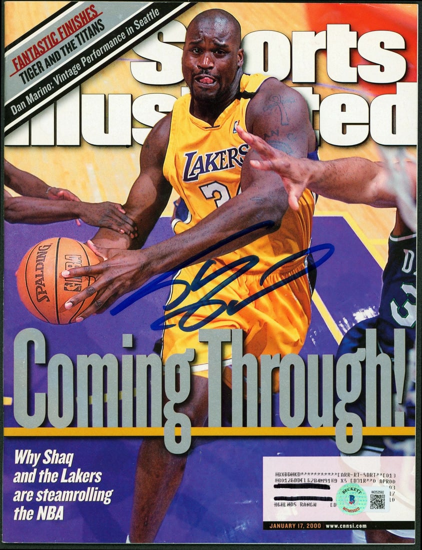 Shaquille O'Neal Signed Lakers Sports Illustrated Magazine 2000 BAS Witnessed (1 of 2)
