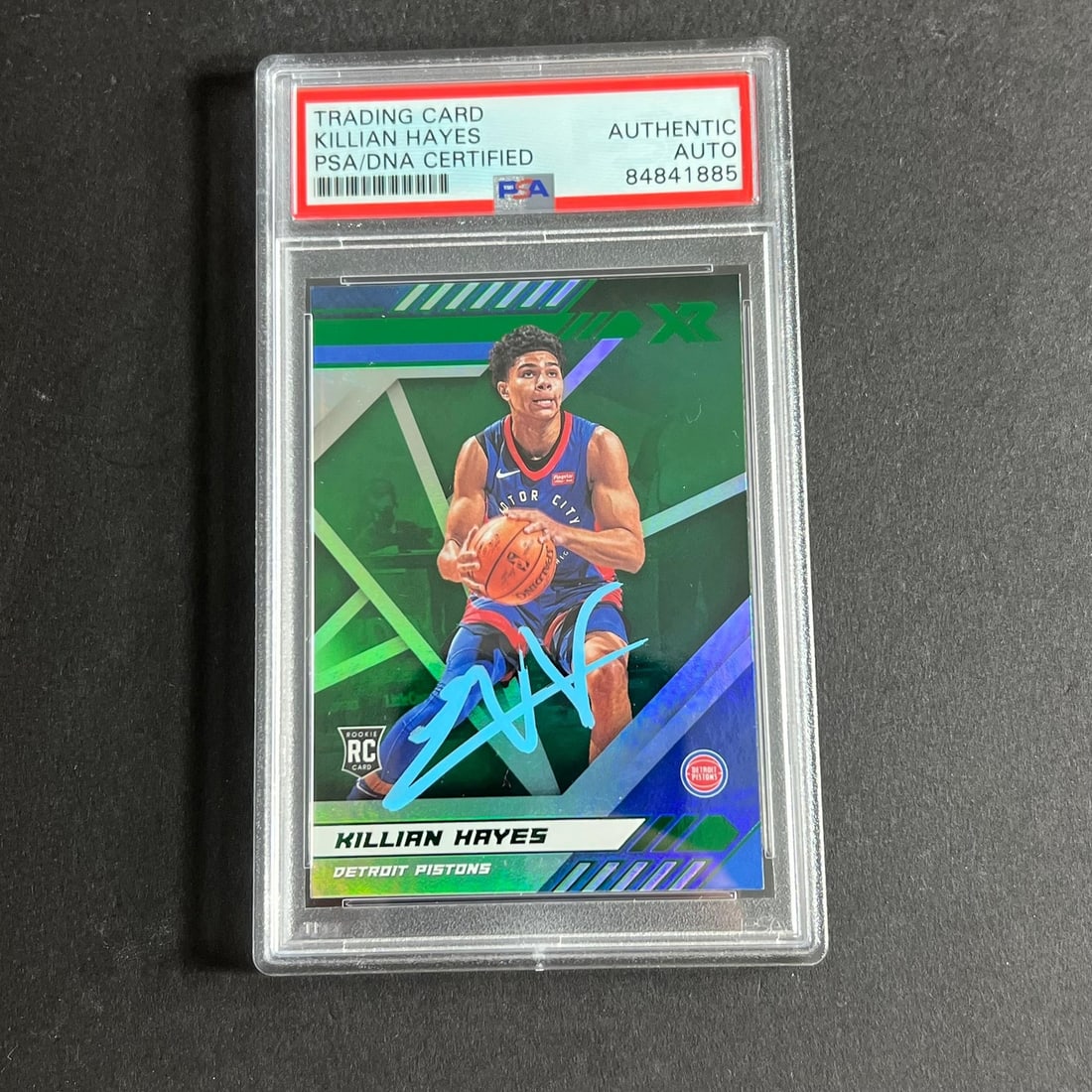 2020-21 Panini Chronicles xR #276 Killian Hayes Autographed Rookie Card PSA Authenticated: 2020-21 Panini Chronicles xR #276 Killian Hayes Autographed Rookie Card PSA Authenticated This is a 2020-21 Panini Chronicles xR #276 card featuring the signature of Killian Hayes, a player for the De
