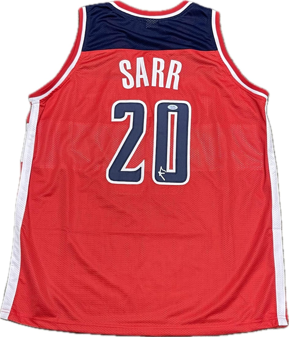 PSA DNA Alex Sarr autographed Washington Wizards jersey: PSA DNA Alex Sarr autographed Washington Wizards jersey This is a Washington Wizards basketball jersey autographed by Alex Sarr. The signature has been authenticated by PSA/DNA, ensuring its authentic