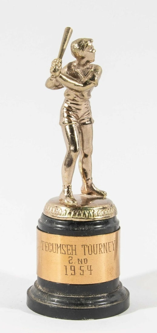 Bill Russell 1954 Tecumseh Tourney Trophy with COA: Bill Russell 1954 Tecumseh Tourney Trophy with COA This is an original trophy awarded during the 1954 "Tecumseh Tourney" and comes from the personal collection of NBA Hall of Fame legend Bill Russell.
