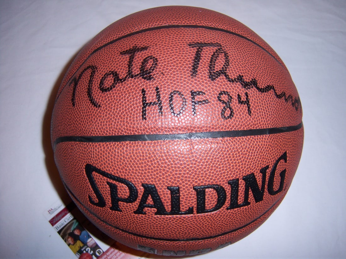 Signed Basketball by Nate Thurmond with JSA COA Hall of Fame Golden State Warriors (1 of 2)