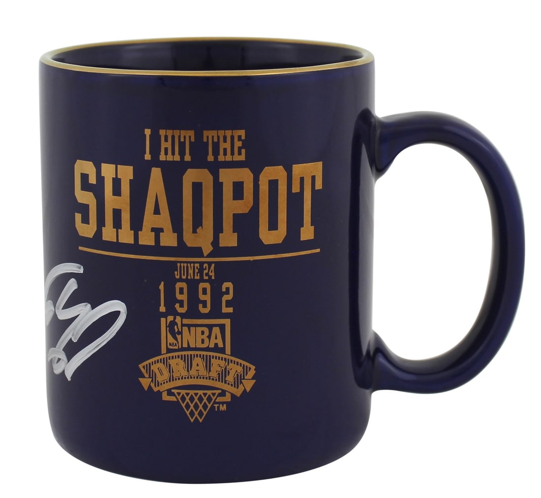 Shaquille O'Neal Signed Orlando Magic 1992 NBA Draft Coffee Mug BAS Authenticated (1 of 5)