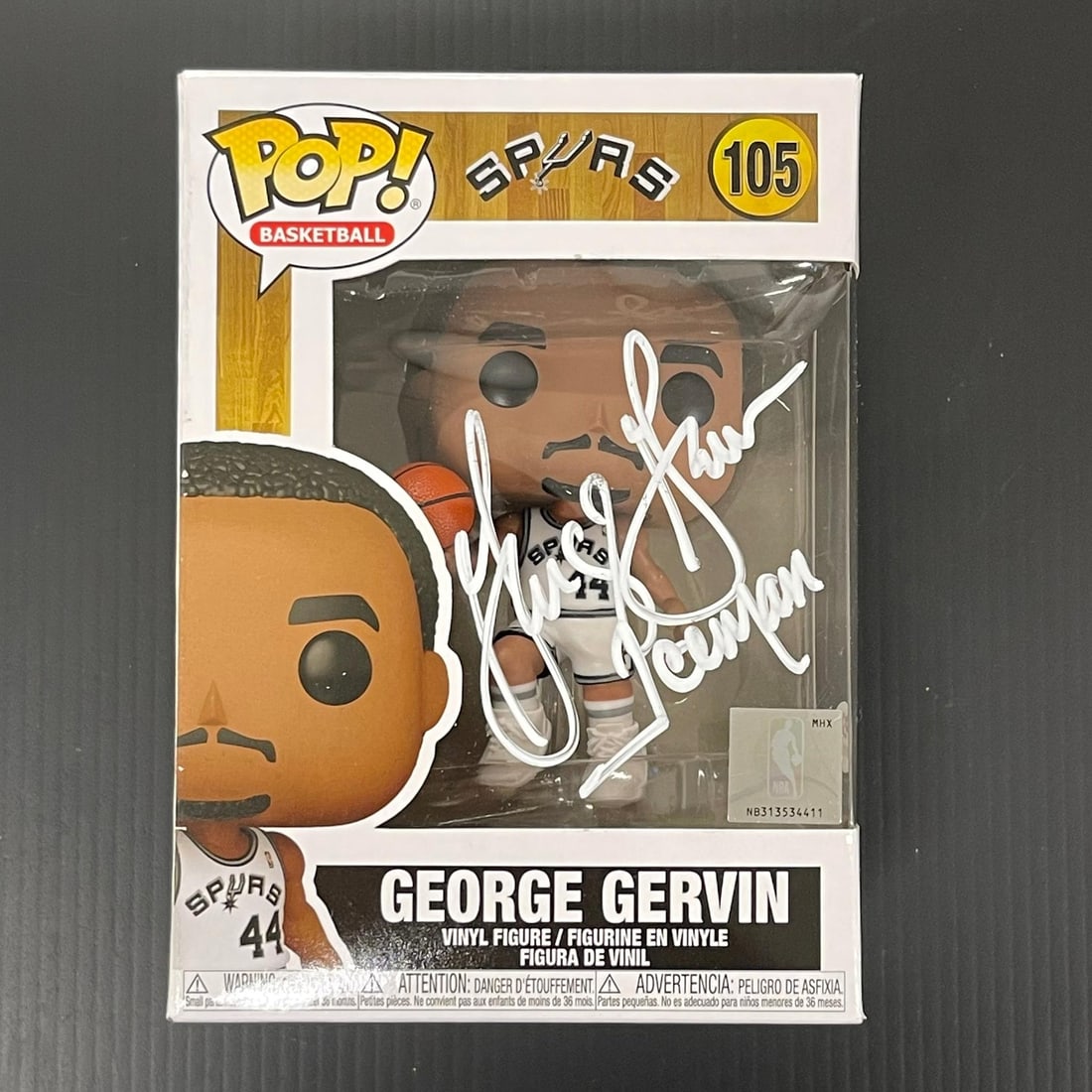 PSA DNA George Gervin autographed Funko Pop Iceman Spurs collectible (1 of 2)