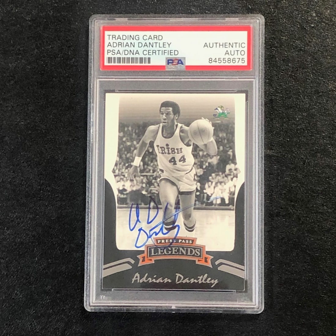 2006-07 Press Pass Legends Adrian Dantley Signed Card PSA/DNA Authenticated: 2006-07 Press Pass Legends Adrian Dantley Signed Card PSA/DNA Authenticated This is a 2006-07 Press Pass Legends #B53 basketball card, personally signed by Adrian Dantley. The autograph has been authe