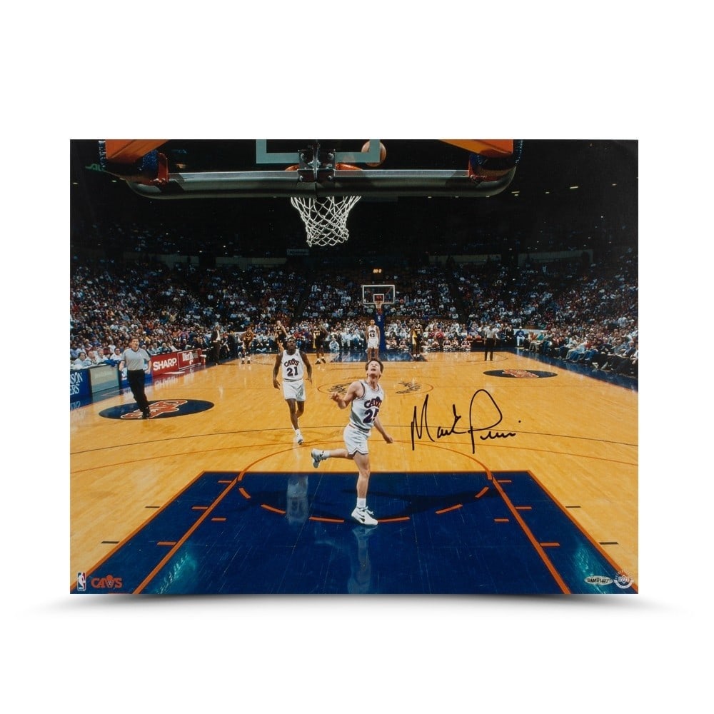 Autographed 16X20 Cavaliers Photo Mark Price At the Buzzer Upper Deck Authenticated (1 of 3)