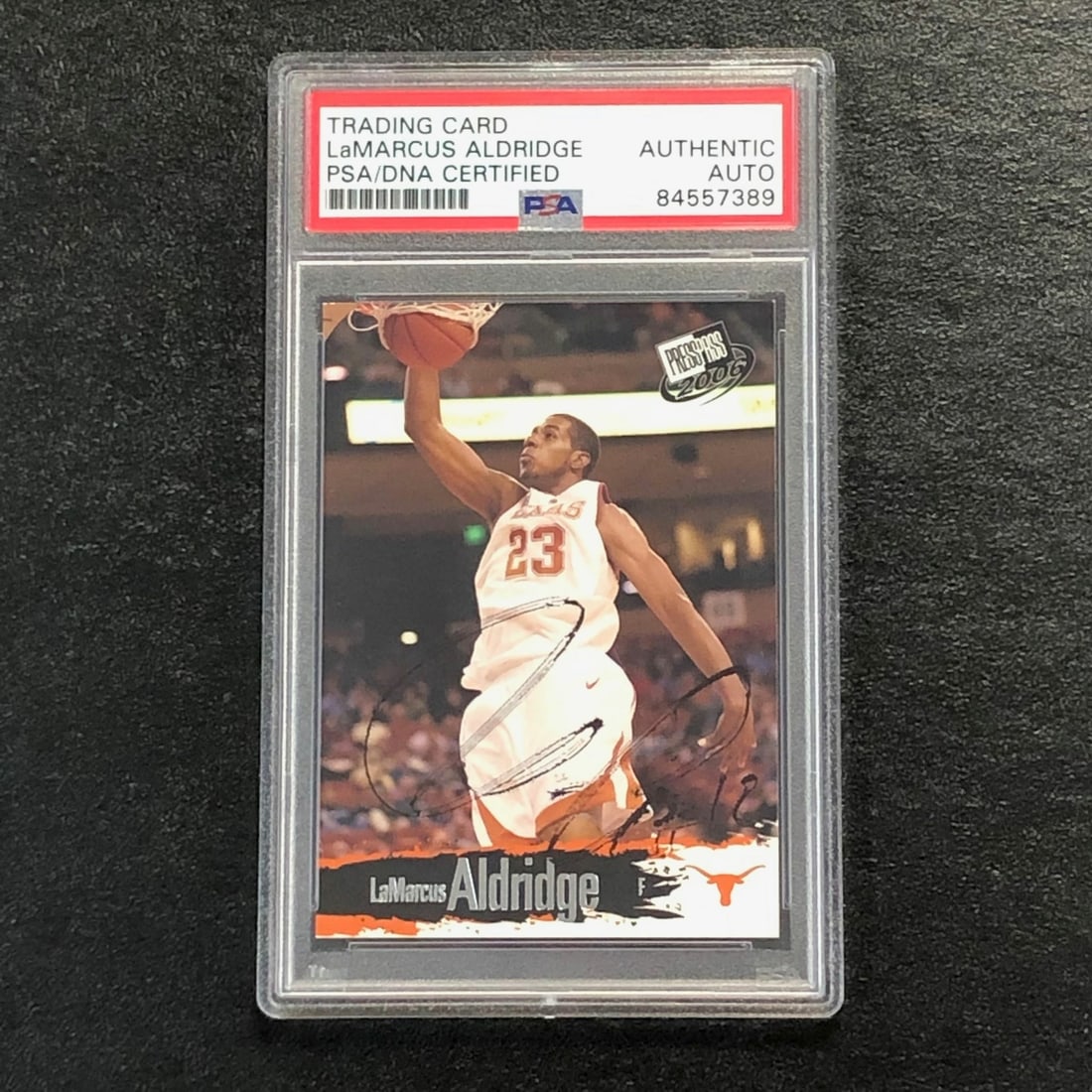 2006 Press Pass #2 LaMarcus Aldridge Signed Card PSA Authenticated: 2006 Press Pass #2 LaMarcus Aldridge Signed Card PSA Authenticated This listing features a 2006 Press Pass #2 basketball card signed by LaMarcus Aldridge, a prominent player known for his time with th
