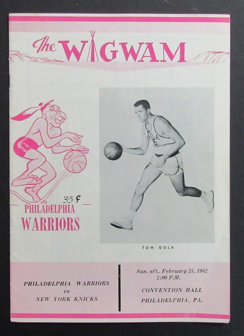 February 25 1962 Warriors vs Knicks NBA Program Wilt Chamberlain 67 Points (1 of 5)