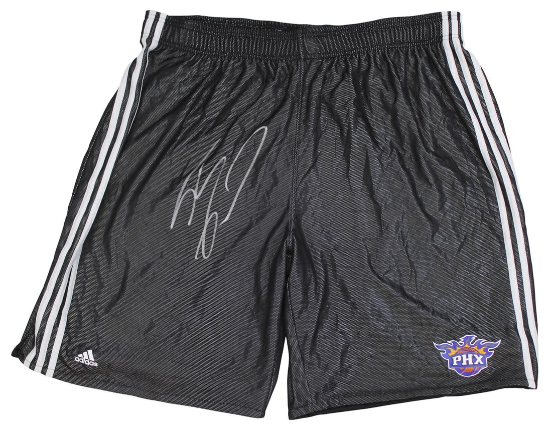 Shaquille O'Neal Signed Black Adidas Practice Shorts BAS Witnessed: Shaquille O'Neal Signed Black Adidas Practice Shorts BAS Witnessed Own a piece of basketball history with these black Adidas practice shorts, personally signed by NBA legend Shaquille O'Neal during hi
