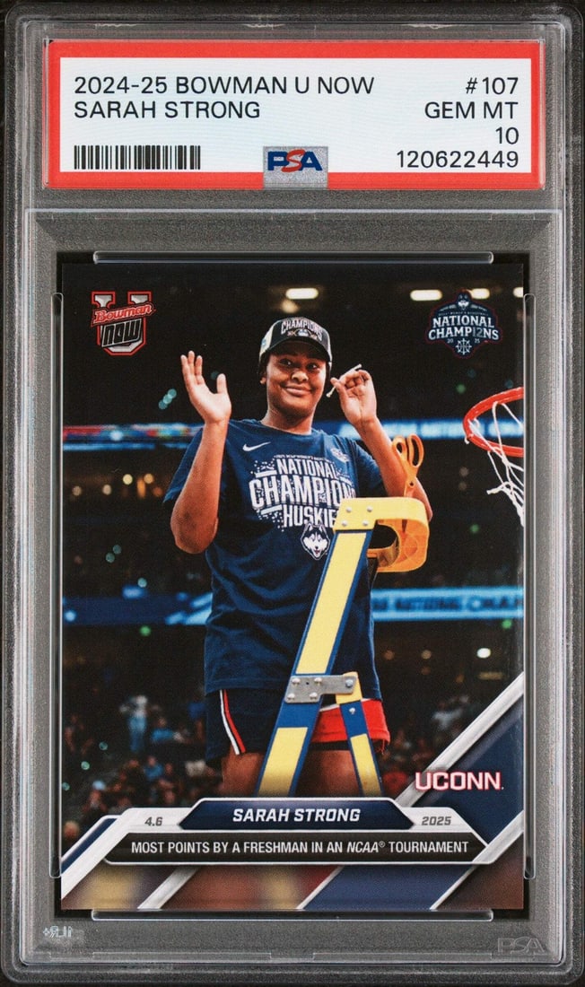 2024-25 Bowman U Now Sarah Strong #107 Rookie Card PSA 10 NBA (1 of 2)